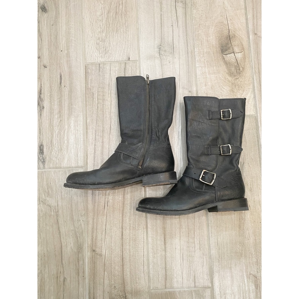 Frye Leather Moto Boots - Picture 3 of 6